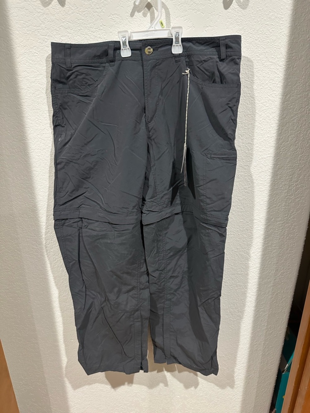 ExOfficio Black Convertible Cargo Pants treated with Insect Shield